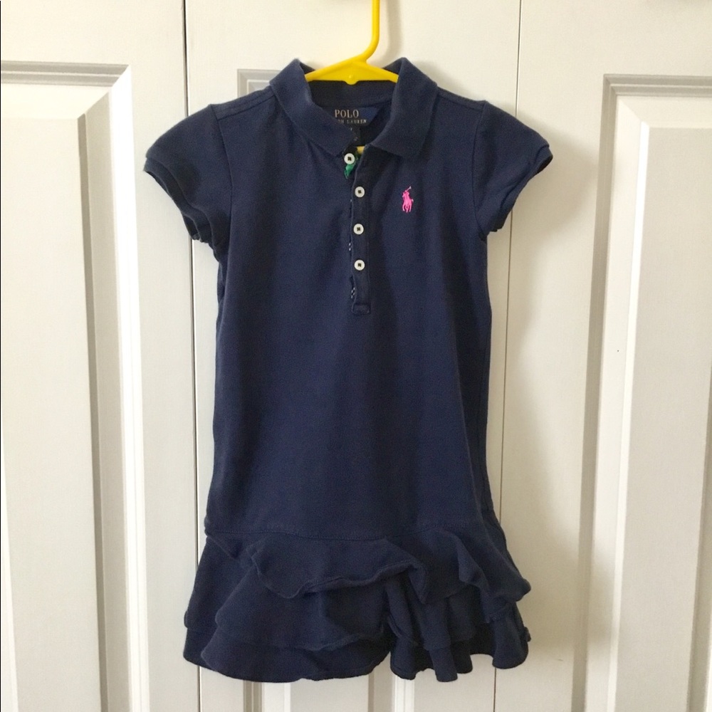 Navy blue polo shirt dress